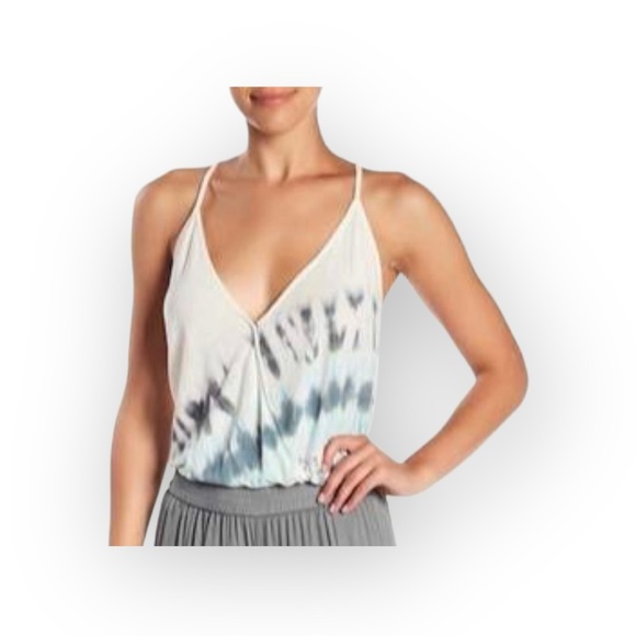 new YFB Young Fabulous + Broke ⚘ Naomi Plunging Cami Top ⚘ Seaglass Tie Dye ⚘ S - Picture 2 of 16